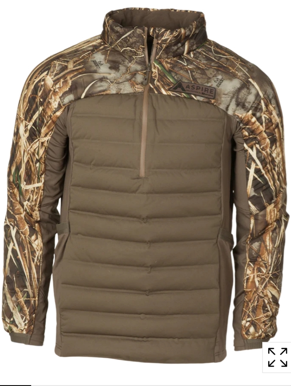 Banded ASPIRE IGNITE Mid-Layer PrimaLoft 1/2 Zip Jacket Camo Size Medium